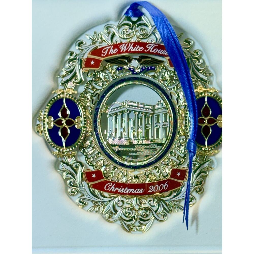 2006 White House Historical Association Christmas Ornament Chester A Arthur Box